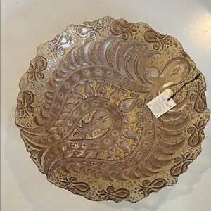 AKCAM Elegant Gold Decorative Plate